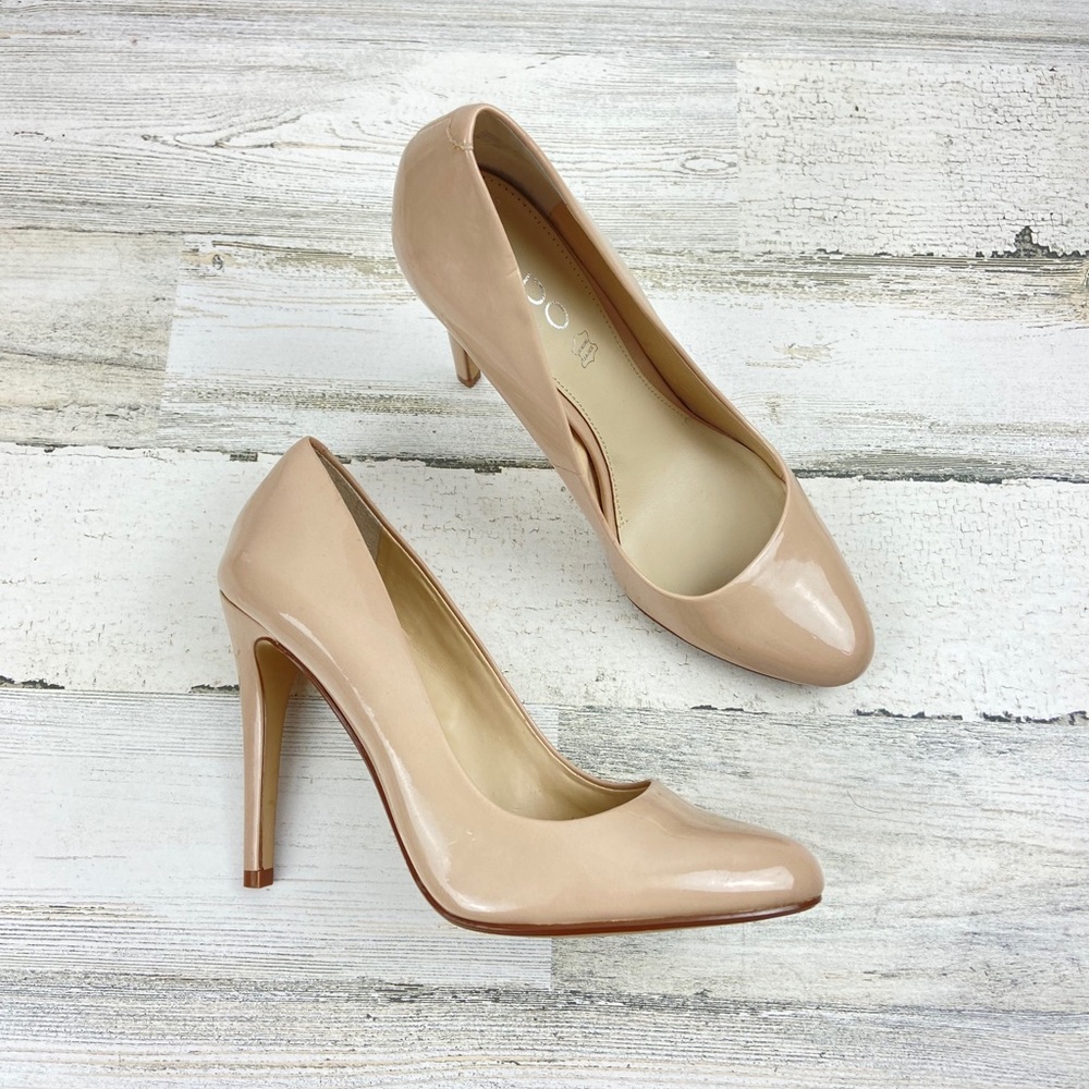 Aldo Nude Round Toe Heels